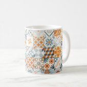 Hintergrund und Textur mit antiken Fliesen Kaffeetasse (VorderseiteRechts)
