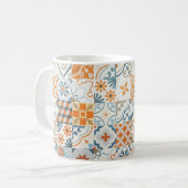 Hintergrund und Textur mit antiken Fliesen Kaffeetasse (Vorderseite Links)