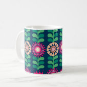 Hintergrund Vintag/Abbildung der Blume Kaffeetasse (Vorderseite Links)