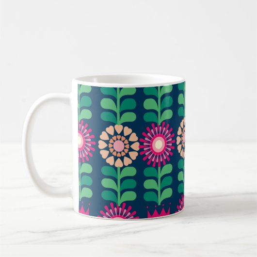 Hintergrund Vintag/Abbildung der Blume Kaffeetasse (Links)