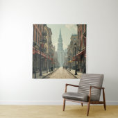 Hintergrund (Vintag inspiriert Stadtmitte-Szene) Wandteppich (Beispiel)