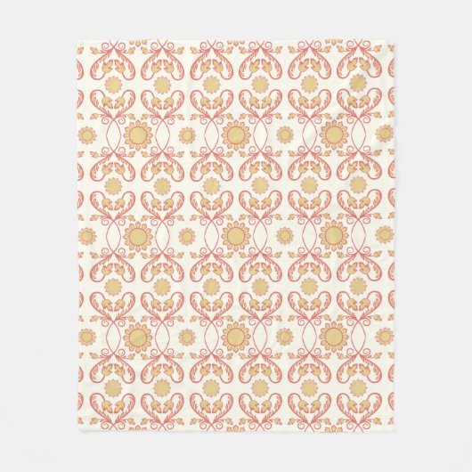 Hintergrund Vintage Blume. Nahtlose Blumenmuster Fleecedecke (Vorderseite)