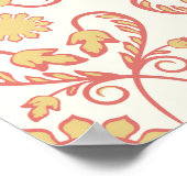 Hintergrund Vintage Blume. Nahtlose Blumenmuster Poster (Ecke)