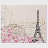 Hintergrund Vintage eiffel-Blume Geschenkpapier (Flach)