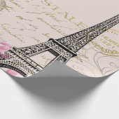 Hintergrund Vintage eiffel-Blume Geschenkpapier (Ecke)