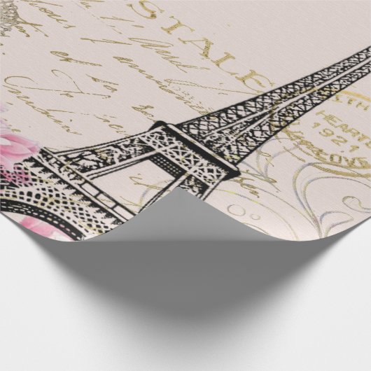 Hintergrund Vintage eiffel-Blume Geschenkpapier (Ecke)