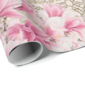 Hintergrund Vintage eiffel-Blume Geschenkpapier (Rolleneckpunkt)