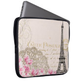 Hintergrund Vintage eiffel-Blume Laptopschutzhülle (Vorne Rechts)