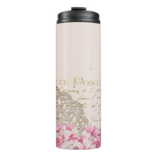 Hintergrund Vintage eiffel-Blume Thermosbecher