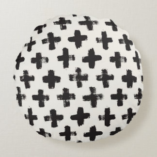 Hintergrund Vintager Abstrakter Pinselstriche Rundes Kissen