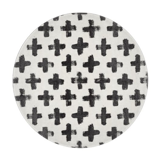 Hintergrund Vintager Abstrakter Pinselstriche Schneidebrett (Vorderseite)