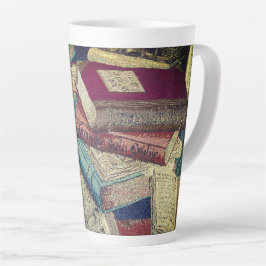 Hintergrund Vintager Bücher Milchtasse