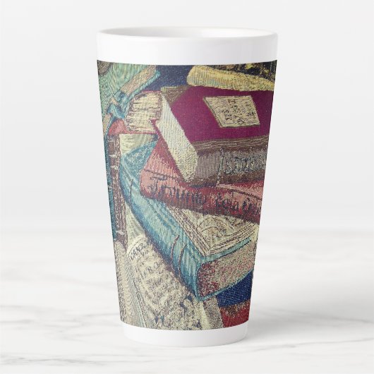 Hintergrund Vintager Bücher Milchtasse (Vorderseite)