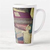 Hintergrund Vintager Bücher Milchtasse (Rechts)