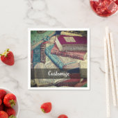 Hintergrund Vintager Bücher Serviette (Beispiel)