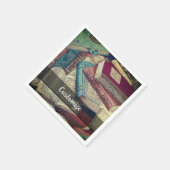 Hintergrund Vintager Bücher Serviette (Ecke)