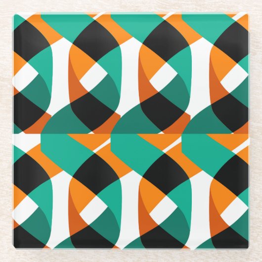 Hintergrund: Vintages Design Glasuntersetzer (Vorderseite)