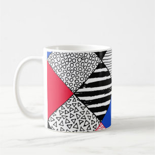 Hintergrund: Vögel, Polka Punkte. Kaffeetasse