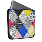 Hintergrund: Vögel, Polka Punkte. Laptopschutzhülle (Vorne Rechts)