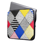 Hintergrund: Vögel, Polka Punkte. Laptopschutzhülle (Vorderseite Links)