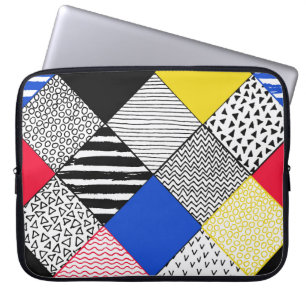 Hintergrund: Vögel, Polka Punkte. Laptopschutzhülle