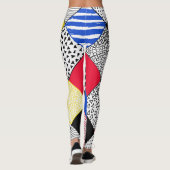 Hintergrund: Vögel, Polka Punkte. Leggings (Rückseite)