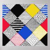 Hintergrund: Vögel, Polka Punkte. Poster (Vorne)