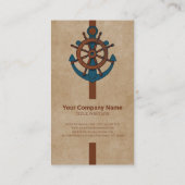 Hintergrund von Ankern und Schiffsrumpf Visitenkarte (Rückseite)