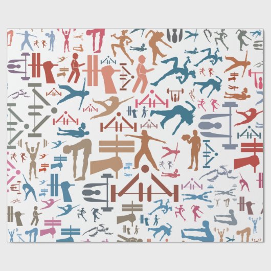 Hintergrund von Fitnessen Geschenkpapier (Flach)