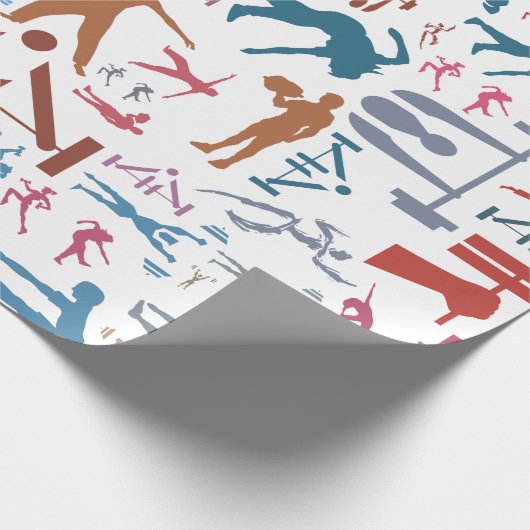 Hintergrund von Fitnessen Geschenkpapier (Ecke)