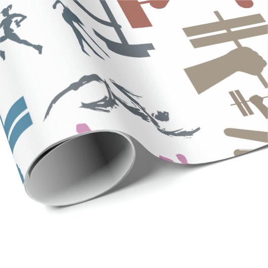 Hintergrund von Fitnessen Geschenkpapier (Rolleneckpunkt)