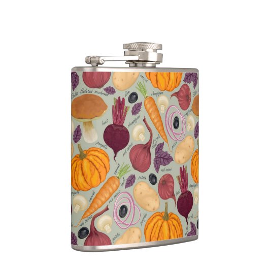 Hintergrund von frischem Gemüse Flachmann (Rechts)