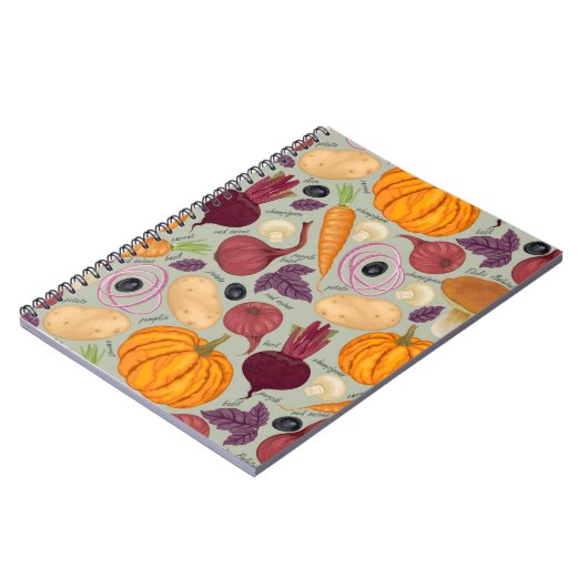 Hintergrund von frischem Gemüse Notizblock (Linke Seite)