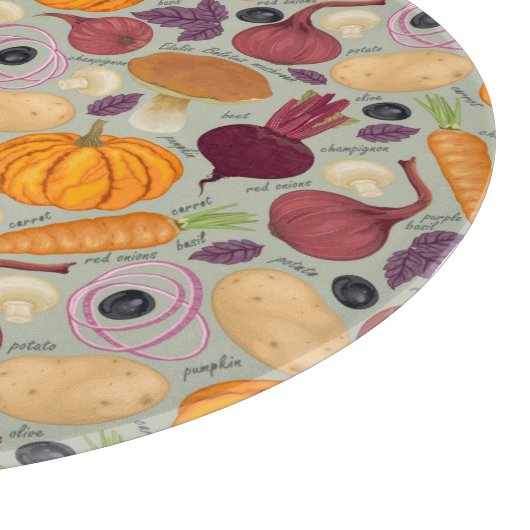 Hintergrund von frischem Gemüse Schneidebrett (Ecke)