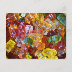 Hintergrund von Gummibären Postkarte