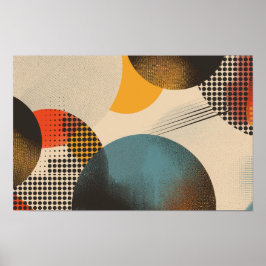 Hintergrund von Kreisen und Punktmustern Poster