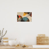 Hintergrund von Kreisen und Punktmustern Poster (Küche)