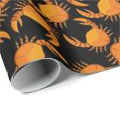 Hintergrund von Orange Crab Geschenkpapier (Rolleneckpunkt)