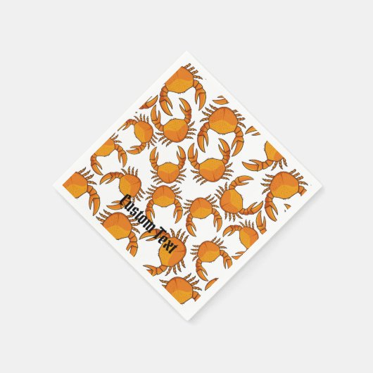 Hintergrund von Orange Crab Serviette (Ecke)