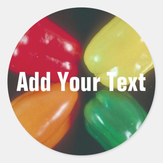 Hintergrund von Paprikaschoten für benutzerdefinie Runder Aufkleber (Vorderseite)