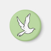 Hintergrund von Peace Dove Green Magnet (Vorne)