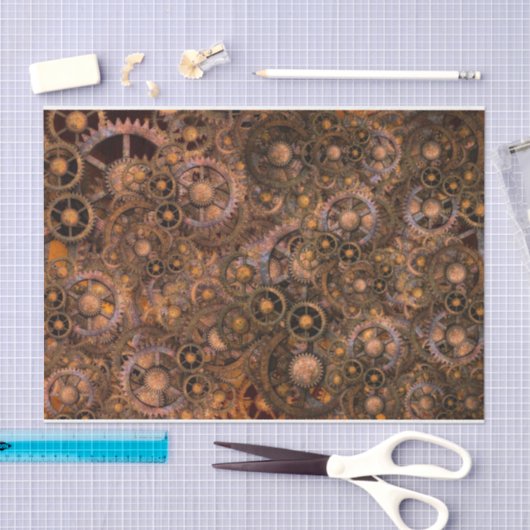 Hintergrund von Steampunkgears Seidenpapier (Handwerk)