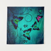 Hintergrund von Texturschmetterlingen Wandteppich (Vorderseite (Horizontal))