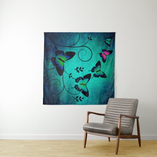 Hintergrund von Texturschmetterlingen Wandteppich (Beispiel (Horizontal))