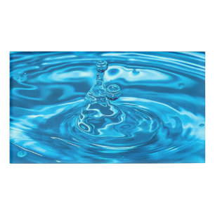 Hintergrund Wasser - Blau Namenschild