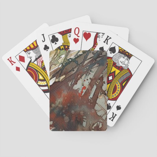 Hintergrund Wasserfarbe 2 Spielkarten (Rückseite)