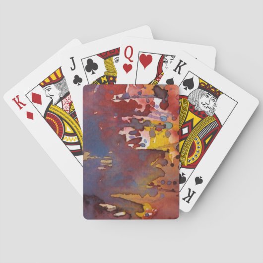 Hintergrund Wasserfarbe 8 Spielkarten (Rückseite)