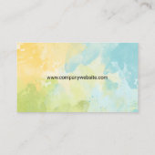 Hintergrund Wasserfarbe | Baumtheorie Visitenkarte (Rückseite)