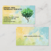 Hintergrund Wasserfarbe | Baumtheorie Visitenkarte (Vorne/Hinten)