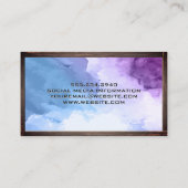 Hintergrund Wasserfarbe | Holzgrenze Visitenkarte (Rückseite)